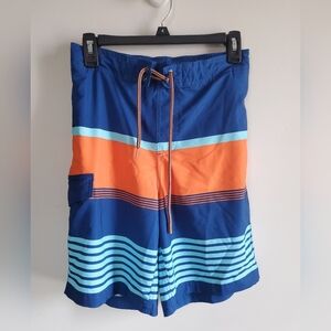 George Men's Board Shorts with Blue and Orange Accents